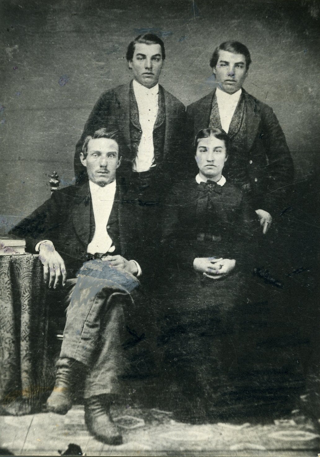 Richard & John Burgess brothers, with parents Gabriel & Charity Burgess
