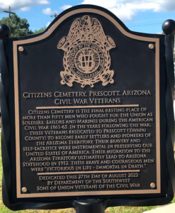 Union Veterans Memorial Plaque, Citizens Cemetery, Prescott, AZ